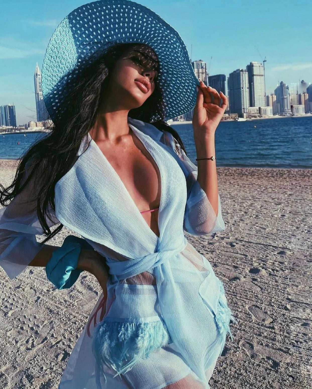 Шлифер Paloma с естествени пера